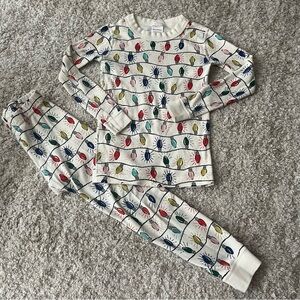 Hannah Andersson Colorful Christmas Light Print Kids Pajamas